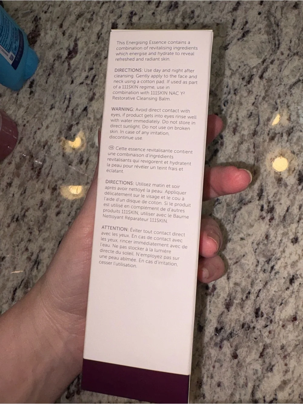 111SKIN Antioxidant Energising Essence - White with Dark Purple Accent